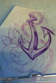 Manoscritti di tatuaggi Anchor Rose condivisi dal negozio di tatuaggi