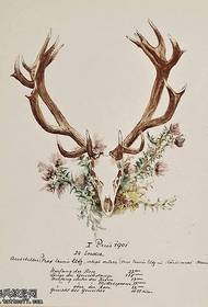 figure de tatouage recommandé une image manuscrite de tatouage couleur antilope couleur