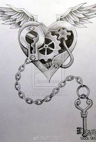 wing key lock tattoo manuscript works