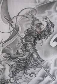 Qitan Dasheng Sun Wukong tattoo e ngotsoeng ka letsoho e Sebetsa ka li-tattoo