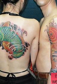 pár chobotnice tetování vzor