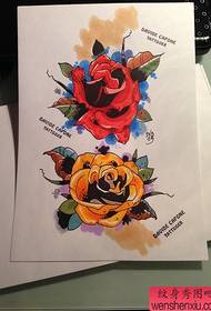 Tattoo Picture Bar beveelt een kleurrijke Rose Tattoo Works aan