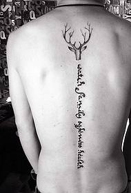 Unikatna tetovaža tetovaže za kralježnicu muškaraca