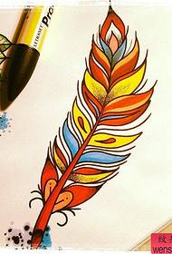 Koulè ki gen Plim Tattoo maniskri