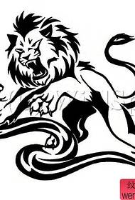 Tattoo show map, et jagada lõvi-totem tätoveeringu mustrit