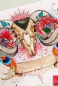 красочный рисунок татуировки антилопы индивидуальности