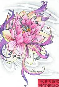 Baa ya kuonyesha tatoo ilipendekeza muundo wa maandishi wa rangi ya lotus ya rangi ya kupendeza