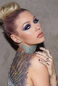 style European and American women covered in totem tattoo
