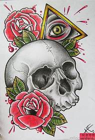 一個女孩的眼睛的女孩玫瑰紋身圖案