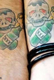Armskull Doll Couple Tattoo Pattern