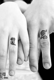пар узорак прстен тетоважа