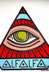 God's Eye Tattoo Manuscript Patroon