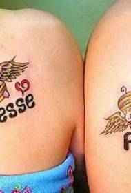 a couple cartoon pig tattoo works