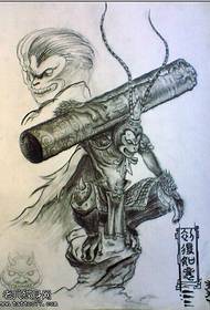 tattoo takwimu ilipendekeza maandishi ya maandishi ya tattoo ya Jua la Wukong 116702-Qi Tian Da Sheng Sun Wukong tattoo maandishi ya kazi na tattoos kuishiriki
