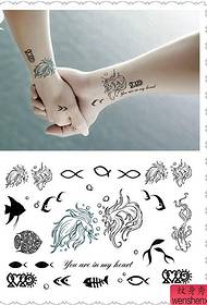 Tattoo pokaži slike da dijele uzorak tote par riba tetovaža