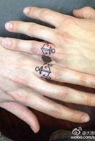 pár tetovanie vzor na prst 116269 - paže pár totem odtlačok prsta tetovanie vzor 116270-noha pár super roztomilý tetovanie vzor