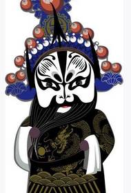 Gambar menunjukkan tatu mencadangkan kartun Versi corak tatu bulu item