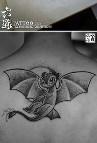 lilla söta par dragon tatuering mönster