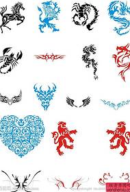 a group of totem-like tattoos 117974-Tattoo show bar recommended a popular spur-green pattern