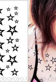 tattoo figure recommended a five-pointed star tattoo work