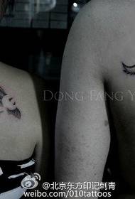 ახალი და ლამაზი წყვილი tattoo tattoo ნიმუში
