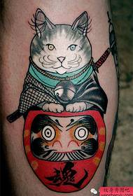 La barra de exhibición de tatuajes recomendó un grupo de tatuajes de gatos suertudos