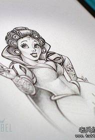Manoscritto tatuaggio Biancaneve funziona