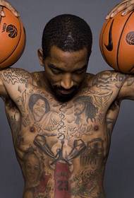 странска спортска машка starвезда полна со персонализирана шема на тетоважи