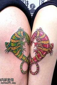 brazo lagarto pareja tatuaje patrón