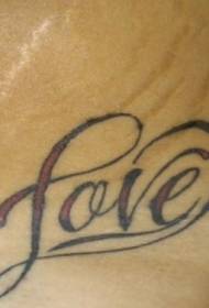 талії колір любові слово любов татуювання зображення у формі серця