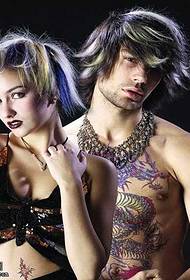 Modello tatuaggio coppia personalità straniera Europa e Stati Uniti 116380 - Modello tatuaggio coppia Topolino