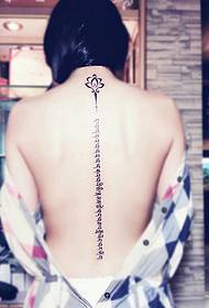 seksi sanskrtska slika tatoo ženske hrbtenice