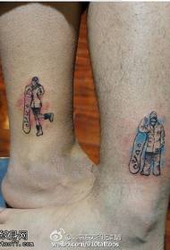 michache skateboarding villain muundo wa tattoo