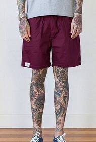 Tide tatuaje plena korpo floro totemo tatuaje estas tre moda