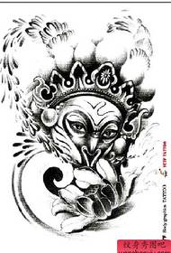 Modello di manoscritto tatuaggio Sun Wukong