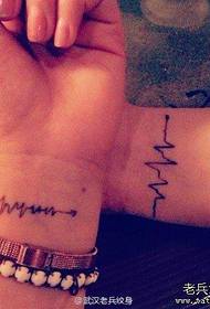 coppia di tatuaggi ECG per tatuaggio 117363 coppia di tatuaggi di Roma