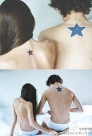 pár krku krásne hviezdy tetovanie ilustrácie