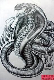 a set of black and white sketch snake tattoo works shared by the tattoo show 116968 - a black and white sketch tiger tattoo works by Tattoo show to share
