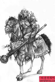 Tatuaje gorputzaren irudi barra gomendatua da Knight tatuajeen eskuizkribuaren lanak
