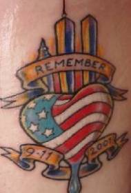 kulay ng braso Amerikano Patriot icon ng tattoo na larawan