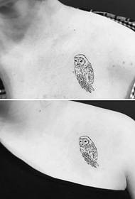 couples on the shoulders of fresh animal tattoos
