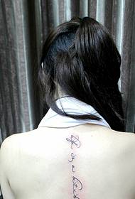 gari mati sievietes mugurkaula mode angļu tetovējums tetovējums