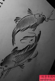 Tattoo showo bar yakakurudzira inki Pisces tattoo maitiro