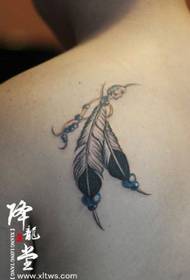 ώμος όμορφο όμορφο τατουάζ μοτίβο φτερό ζευγάρι