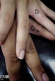 modèle de tatouage couple clé main