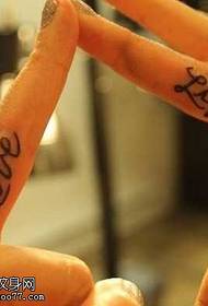 vinger liefde geloften paar tattoo patroon