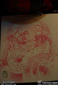 tattoo museum recommended a Buddha head fish tattoo works
