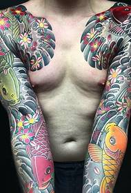 boja dvostruka polovica oklopa tetovaža tetovaža tetovaža