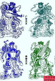Tianwang Tattoo Manuskript Muster