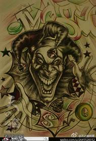 takwimu ya tattoo Pendekeza kazi za maandishi ya rangi ya clown